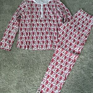 Roller Rabbit Monkey Polo Pajamas- PINK